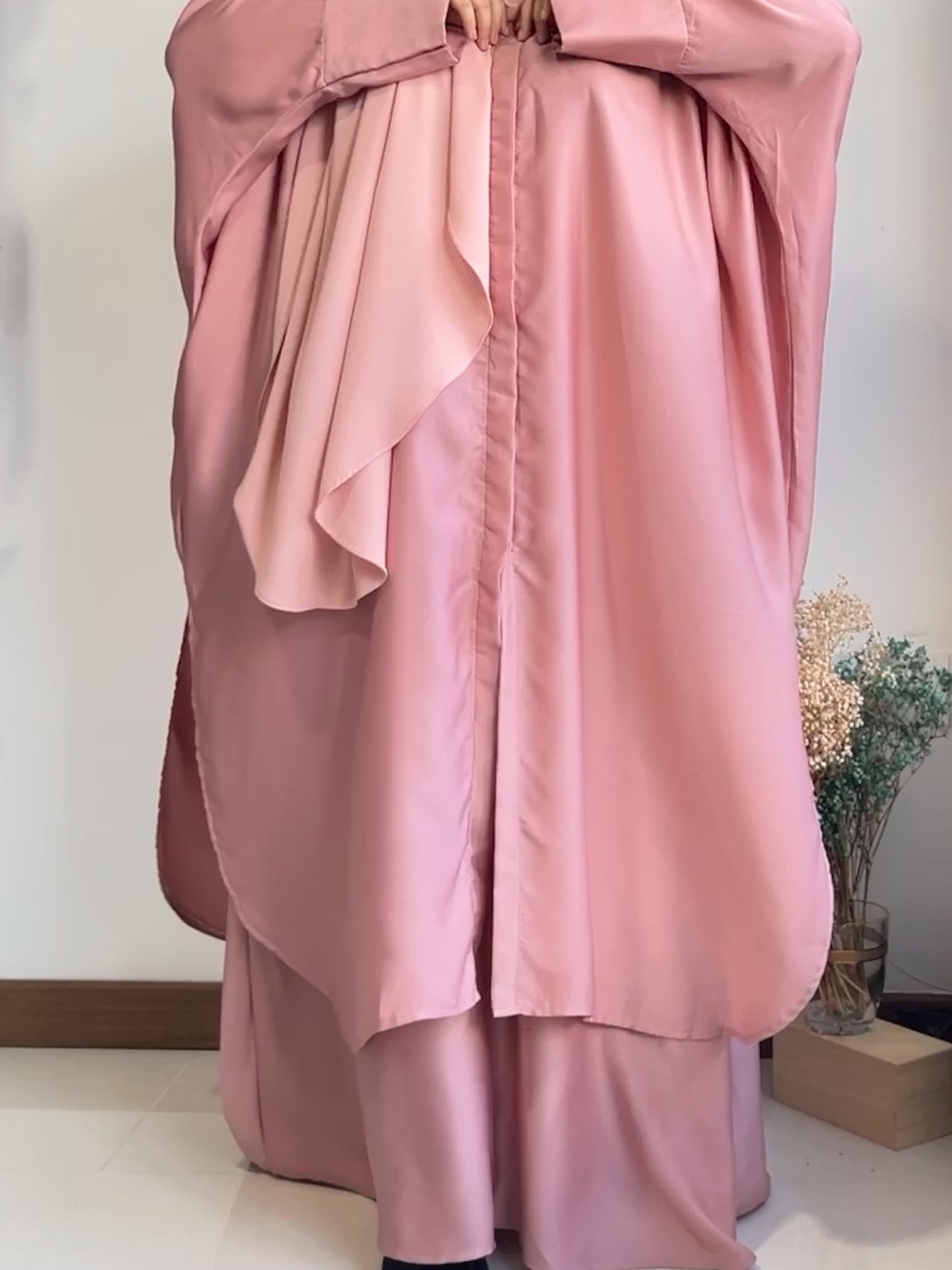 Zeyna Kaftan Tunic Set in Blush