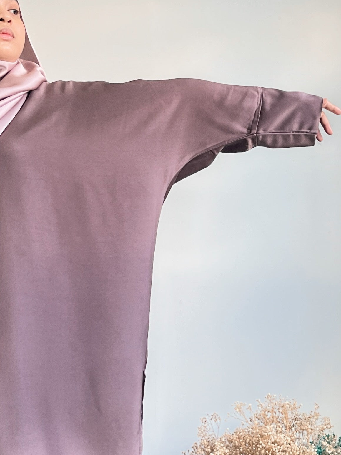 Zeyna Kaftan Tunic Set in Mauve