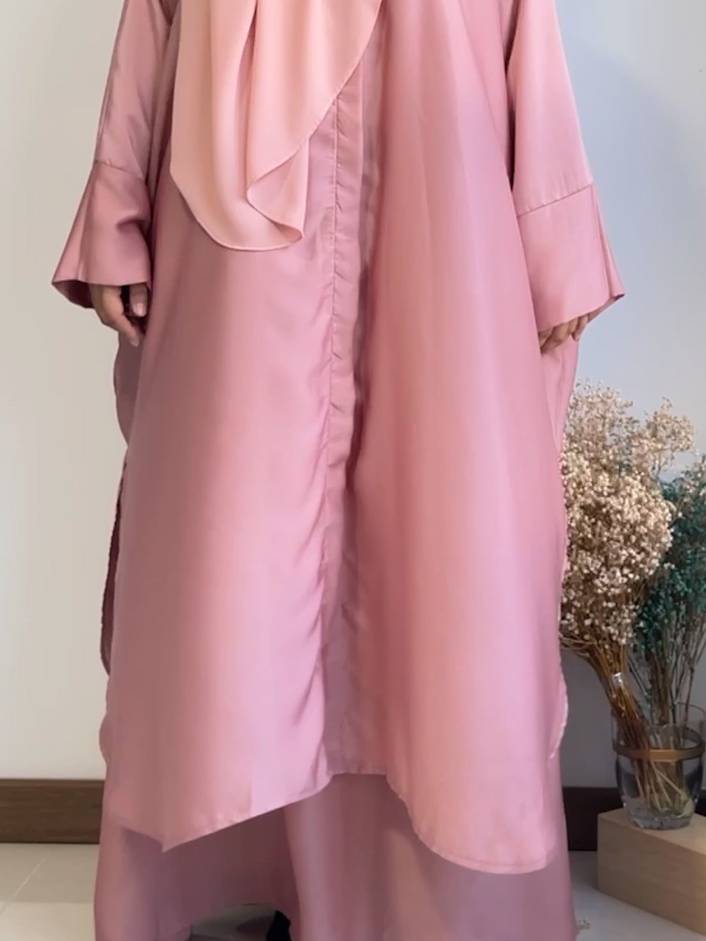 Zeyna Kaftan Tunic Set in Blush