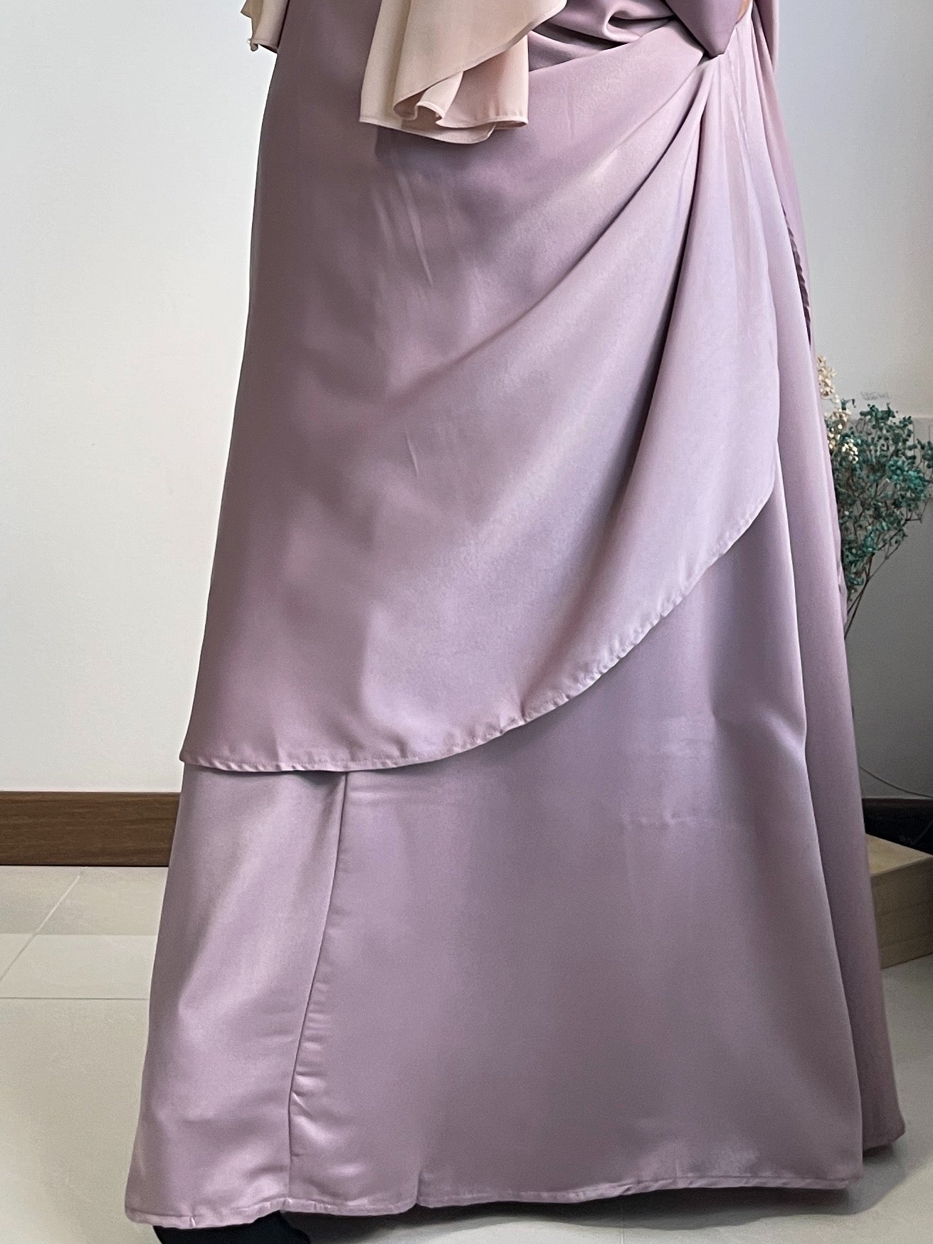 Zeyna Kaftan Tunic Set in Purple