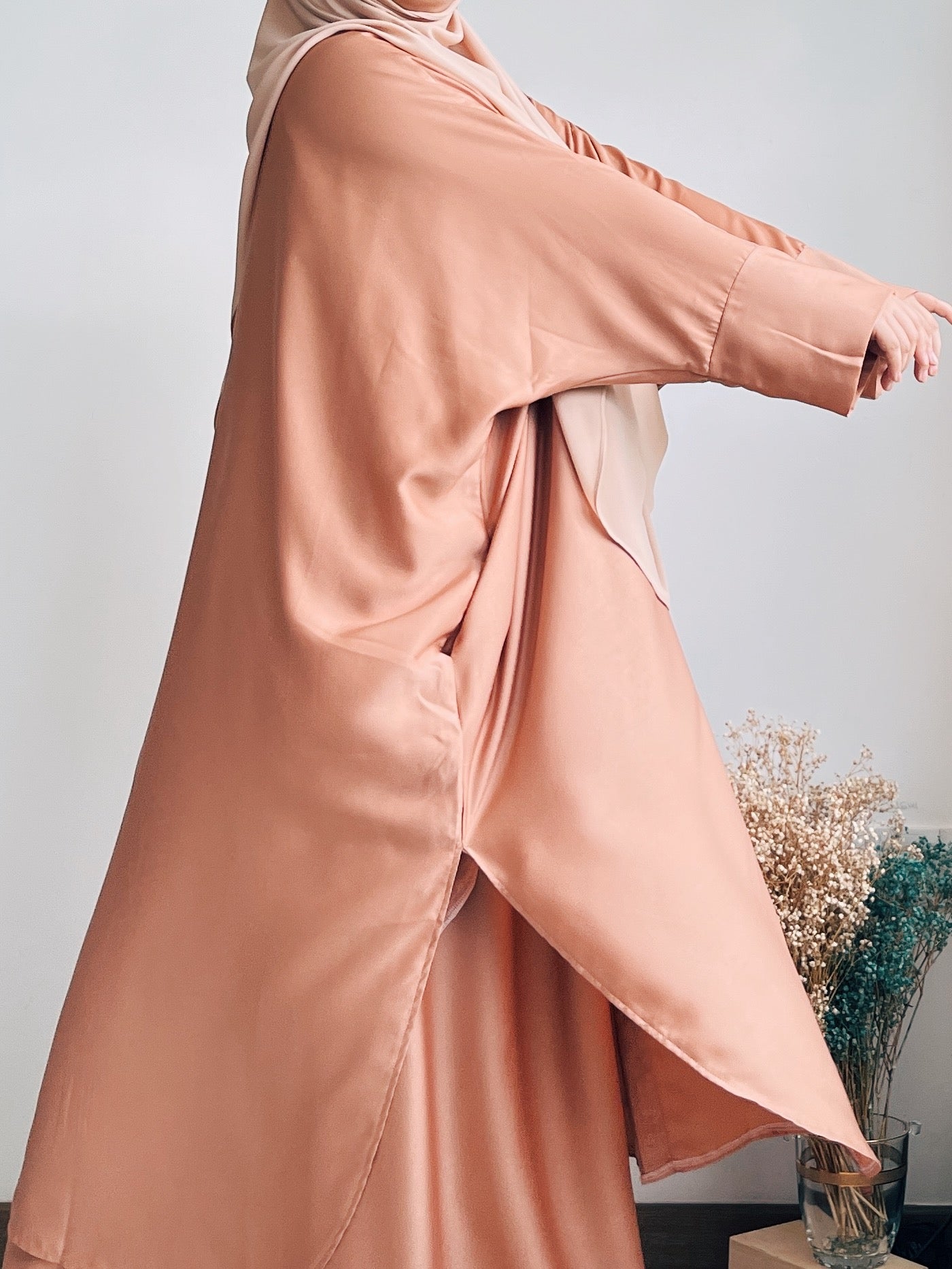 Zeyna Kaftan Tunic Set in Terracotta