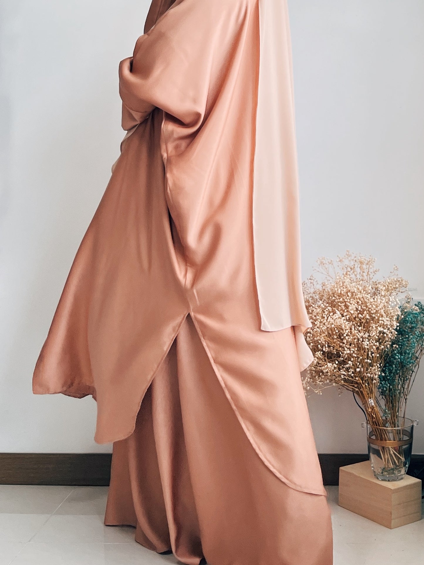 Zeyna Kaftan Tunic Set in Terracotta