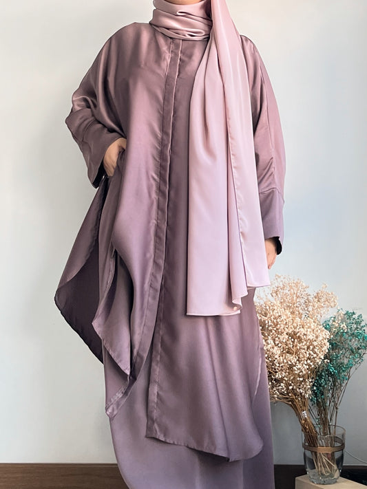 Zeyna Kaftan Tunic Set in Mauve