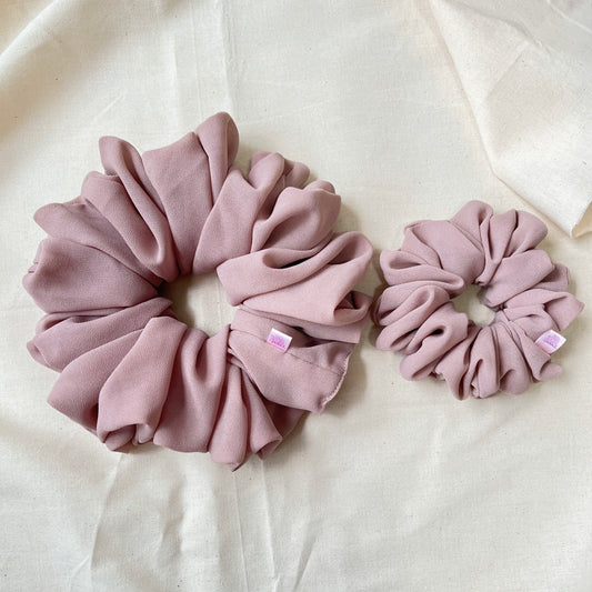 Chiffon Scrunchie Set in Soft Belacan