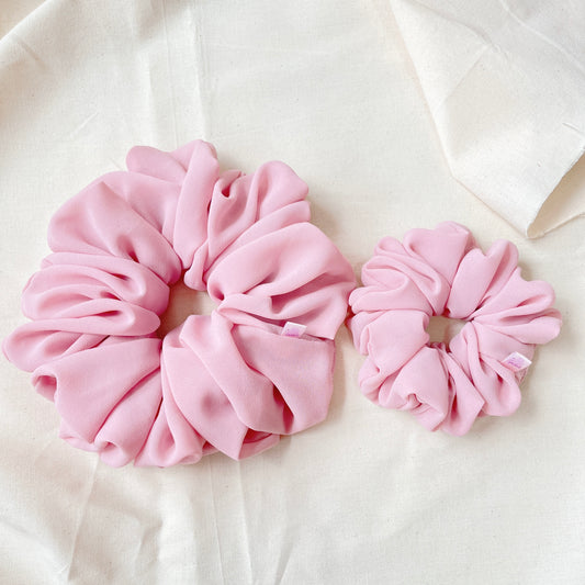 Chiffon Scrunchie Set in Barbie